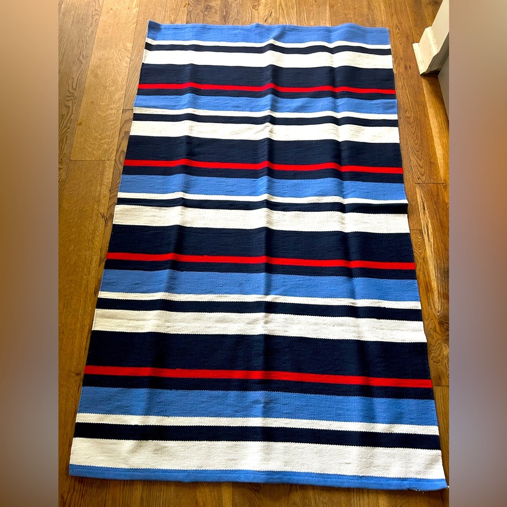 Dash & Albert, colorful regatta multi striped area rug 4 x6 indoor outdoor